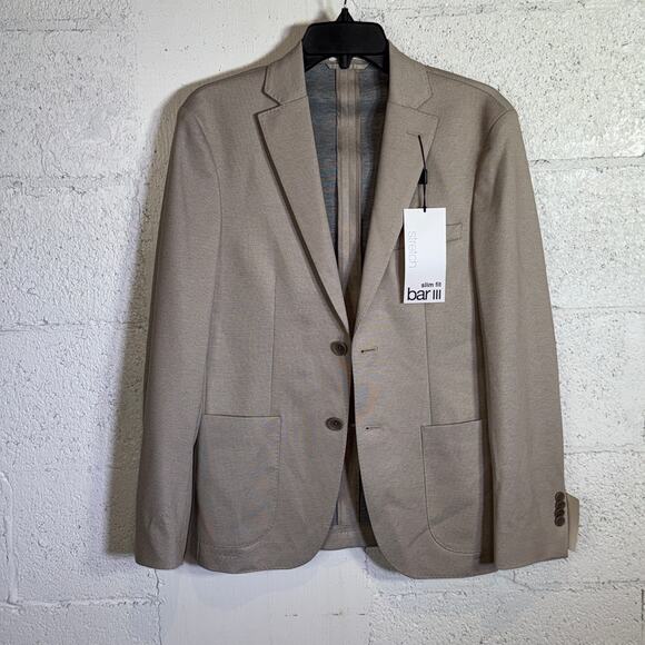 Bar III Men's Slim-Fit Knit Sport Coat, Created for Macy's - Beige 36S $295 - Picture 1 of 8